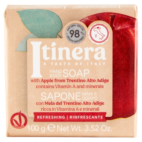 Itinera Sapone Mani e Corpo con Mela del Trentino Alto Adige Rinfrescante 100 g